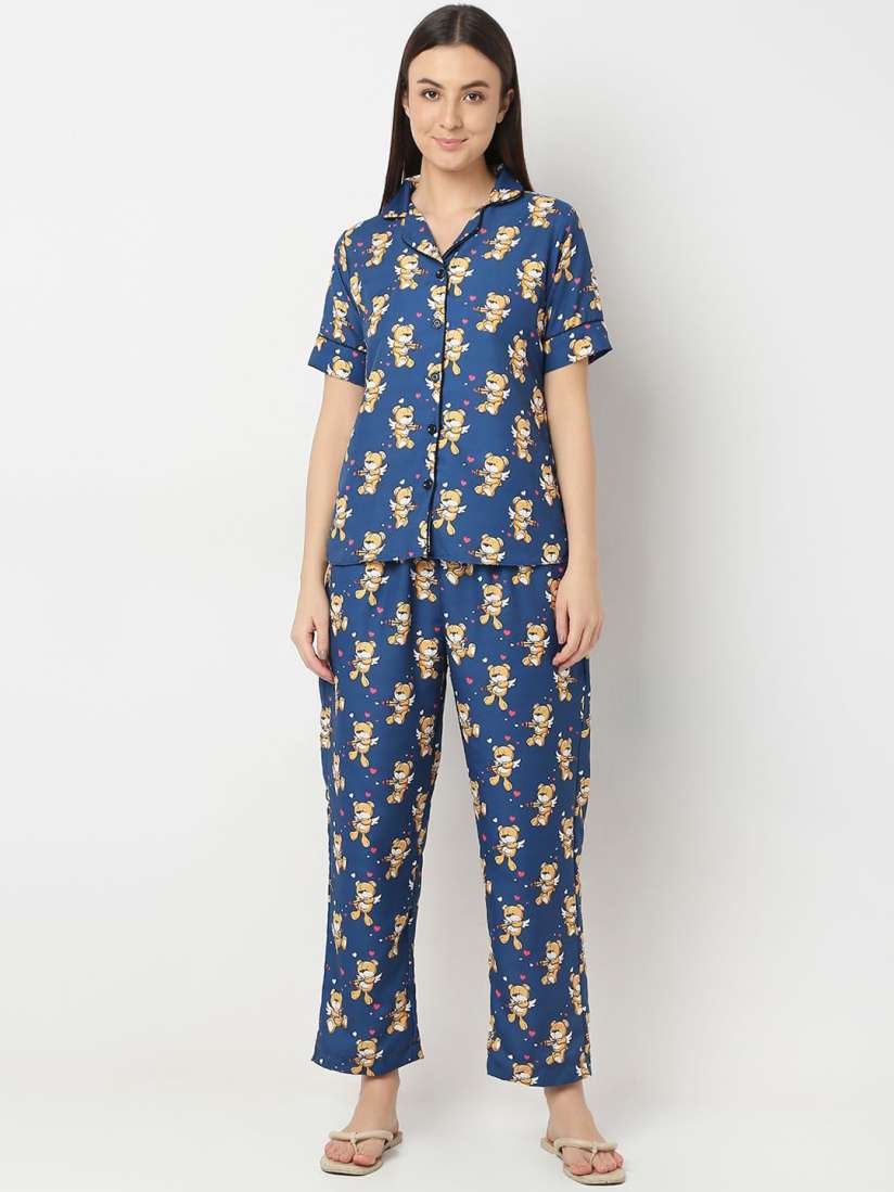 Buy Smarty Pants Women Printed Night suit Night suits for Women 30817299 Myntra