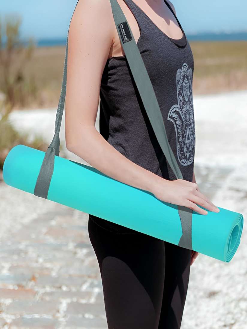 Buy THE HOME TALK Sea Green and Grey Rectangular Anti Skid Yoga Mat Yoga Mats for Unisex 30821451 Myntra