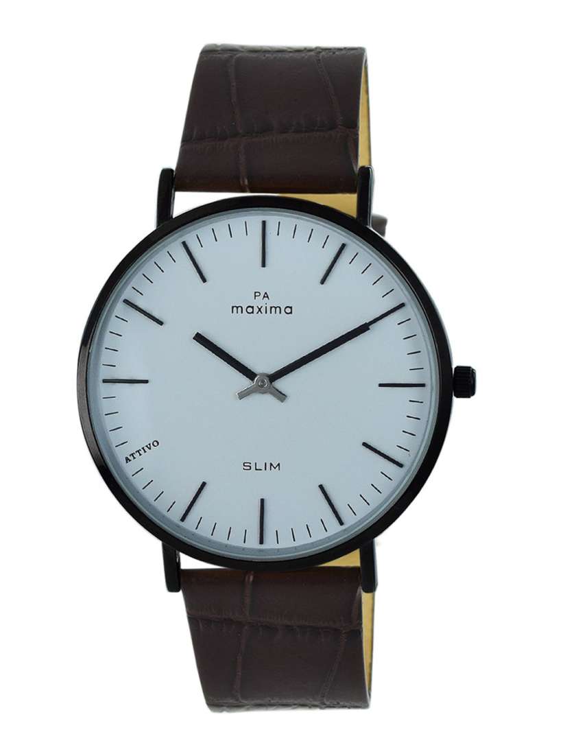 Buy maxima Men Printed Dial Leather Straps Analogue Watch 59532LMGB Watches for Men 30811585 Myntra