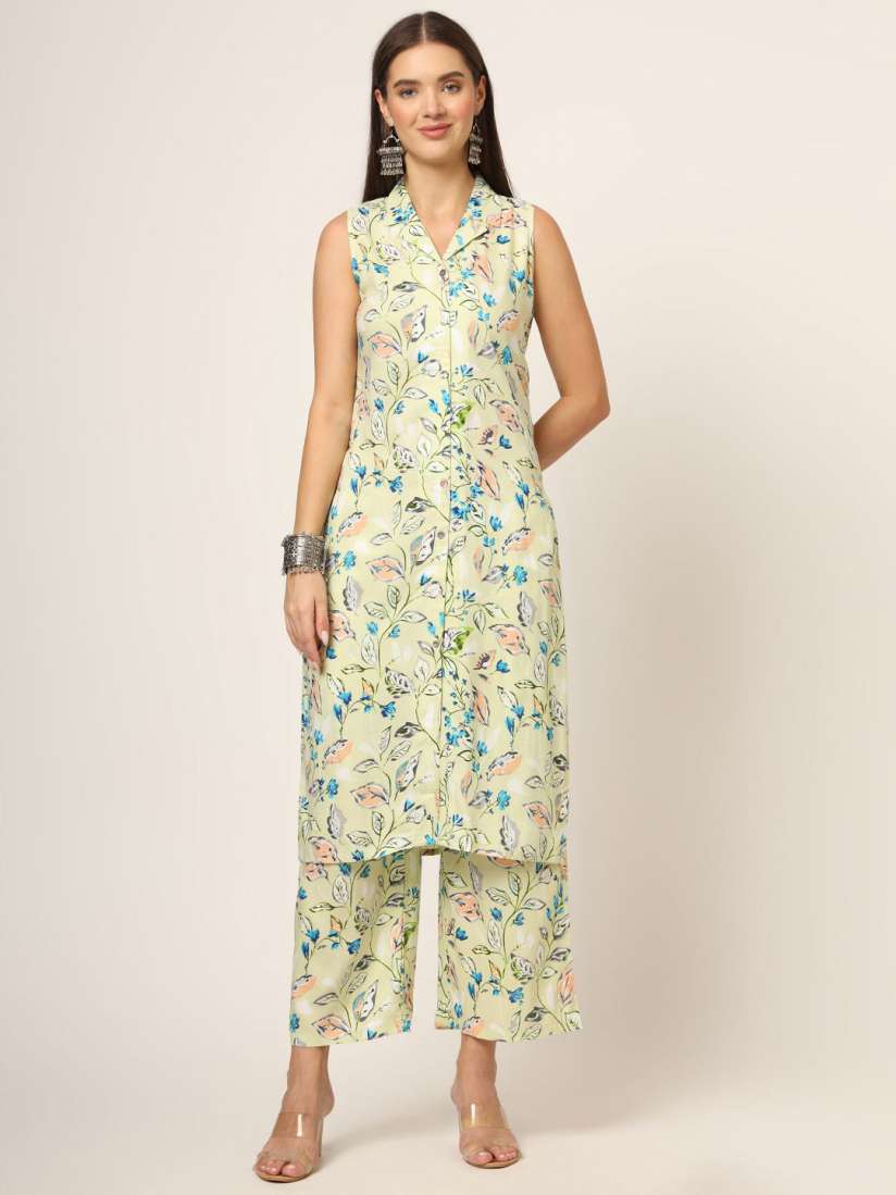 Buy Chandbaali Floral Printed Straight Kurta With Palazzo Kurta Sets for Women 30819628 Myntra