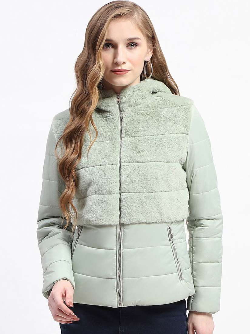 Buy Madame Women Colourblocked Polyester Longline Padded Jacket Jackets for Women 31027194 Myntra