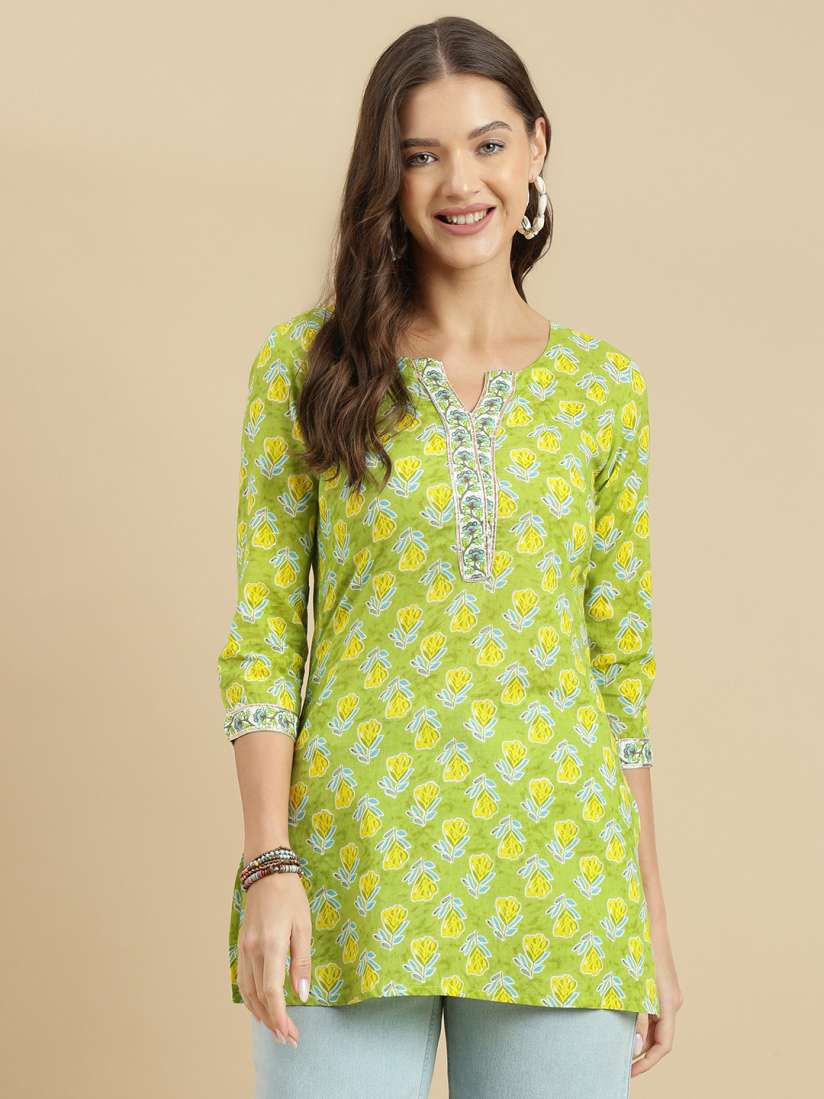 Buy KALINI Women Floral Printed Pure Cotton Kurti Kurtis for Women 31038566 Myntra