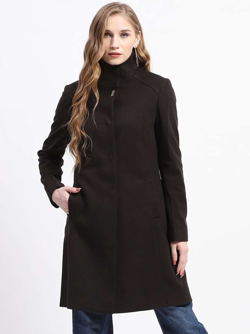Long Coat Madame Overcoats Online Buy MADAME Beige Regular Fit