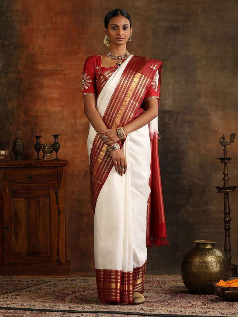 Buy revika Zari Pure Silk Kanjeevaram Saree Sarees for Women 31006859 Myntra