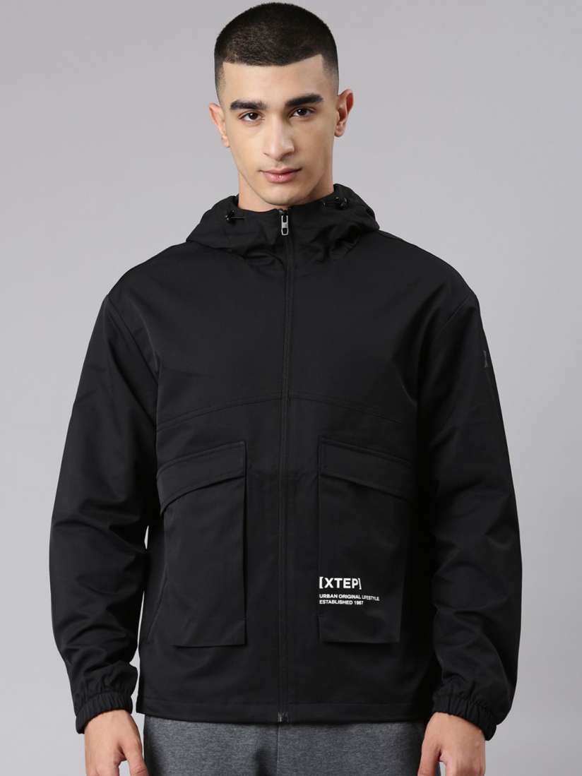 Buy Xtep Men Windcheater and Water Resistant Varsity Jacket with Patchwork Jackets for Men 31022227 Myntra