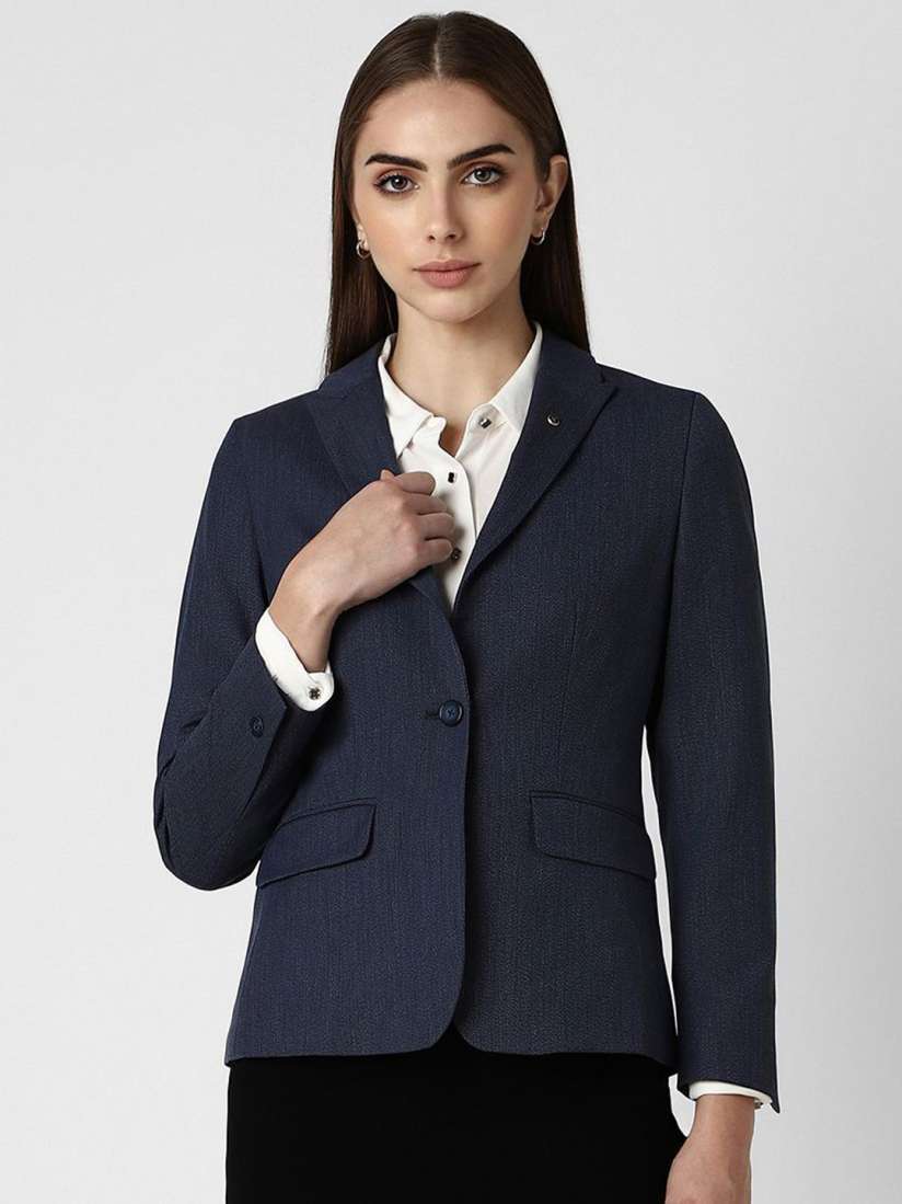 Buy Van Heusen Woman Peaked Collar Single Breasted Formal Blazer Blazers for Women 31024308 Myntra