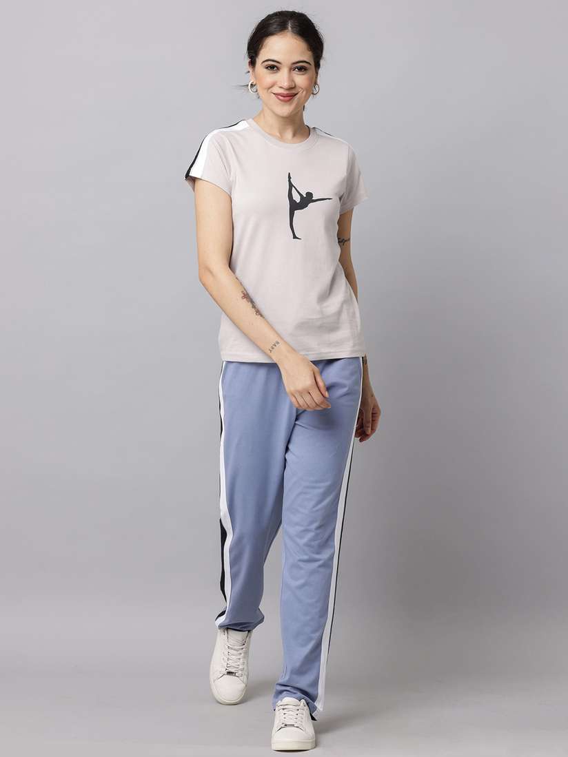 Buy Slumber Jill Printed Pure Cotton T-shirt \u0026 Track Pants - Co-Ords for  Women 31029176 | Myntra