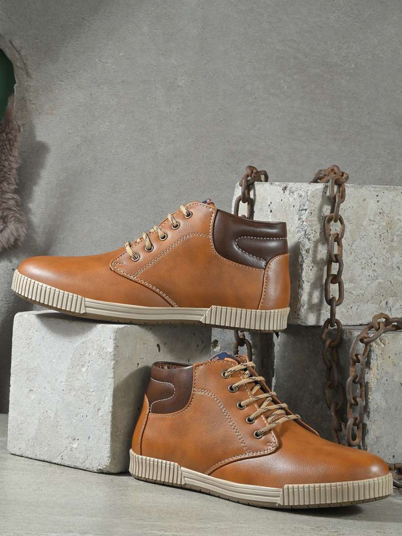 Buy Layasa Ankle Mid Top Lace Up Casual Outdoor Shoes Casual Shoes for Men 31020660 Myntra