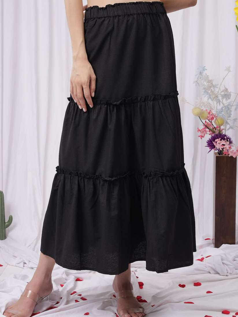 Ruffle skirt myntra outlet