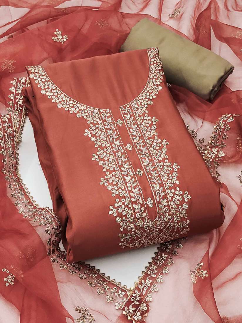 Cotton semi stitched dress material hotsell