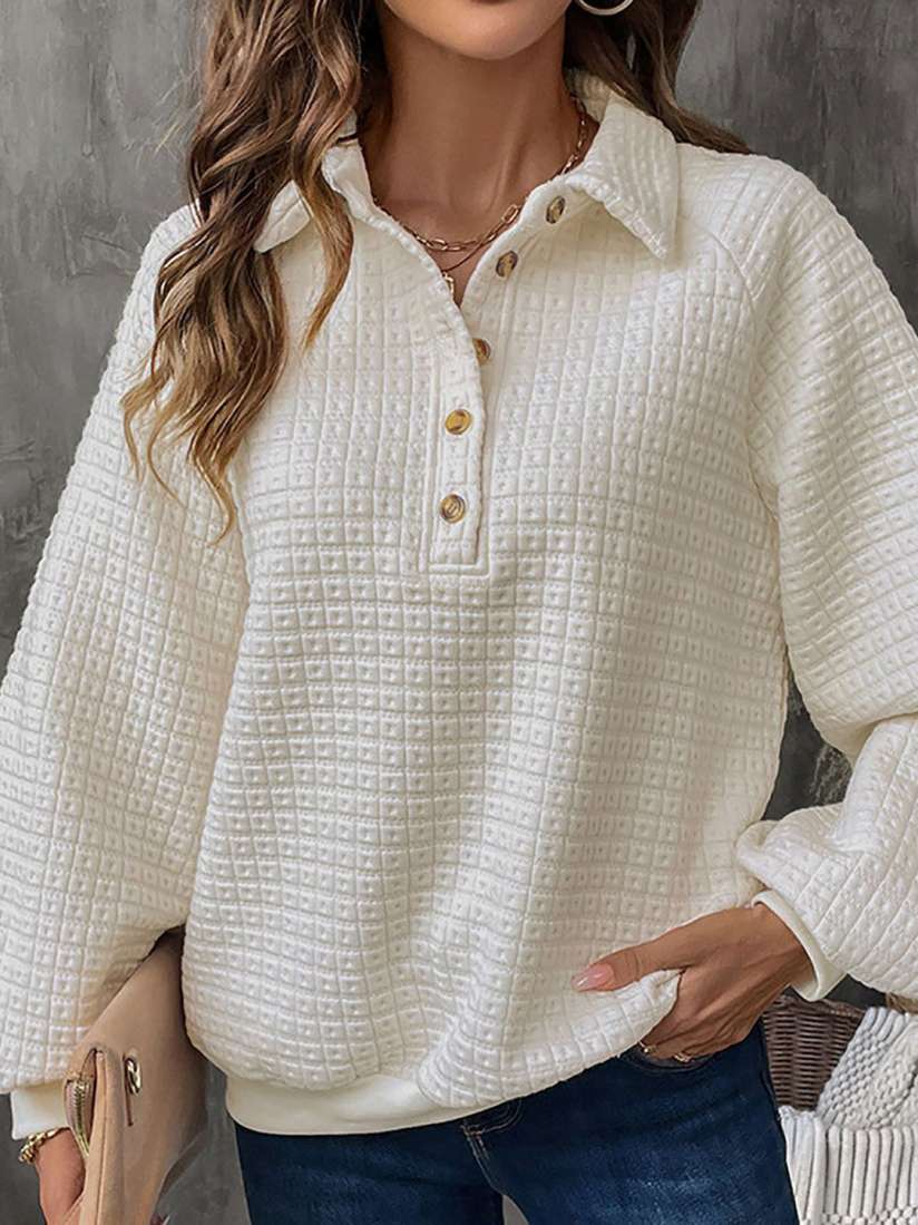 Women's button up sweatshirts 2025