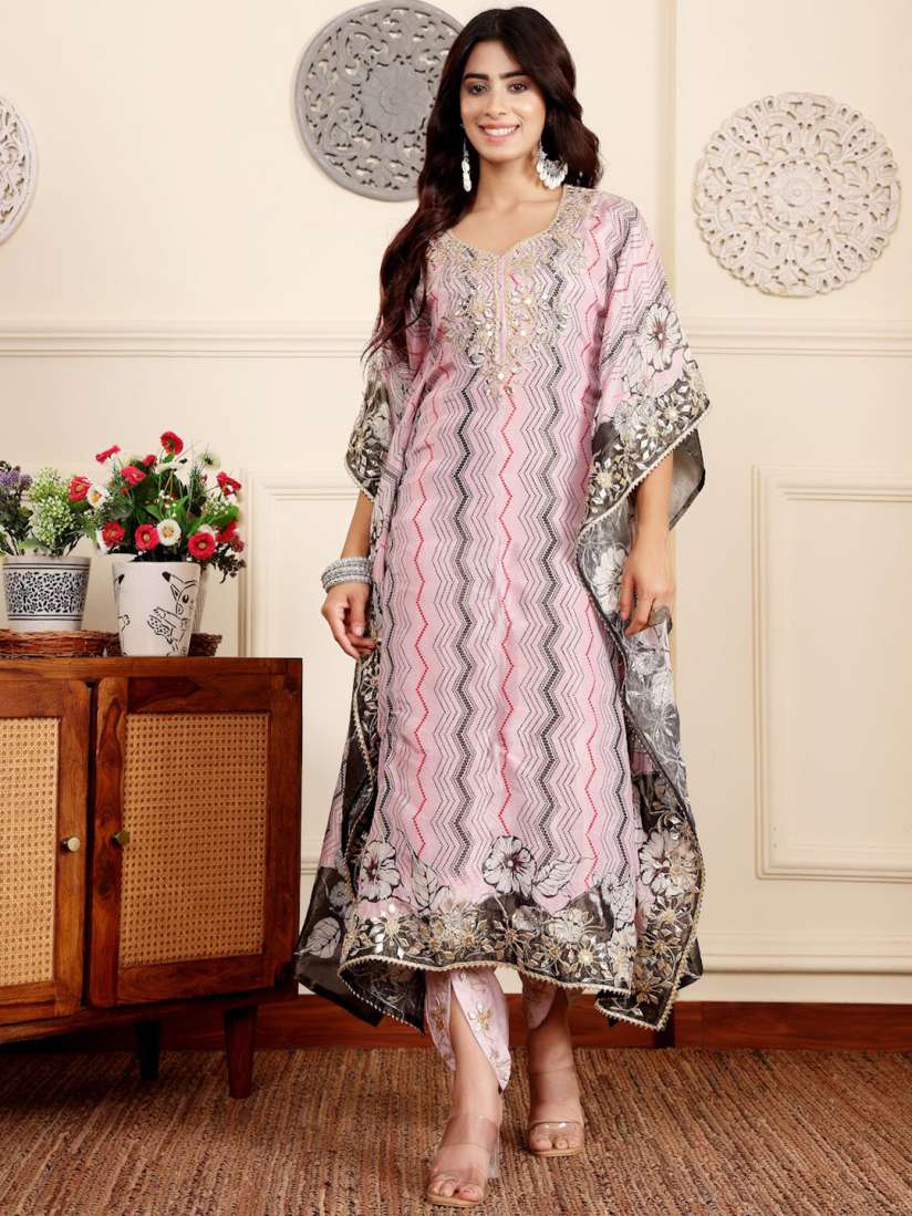 Buy Varanga Women Embroidered Regular Gotta Patti Pure Silk Kurta with Dhoti Pants Kurta Sets for Women 31039976 Myntra