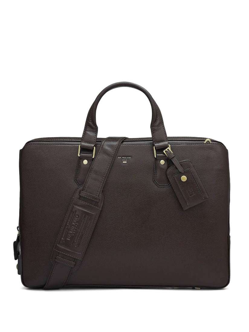 Buy Da Milano Unisex Textured Leather Laptop Bag Laptop Bag for Unisex 31022632 Myntra