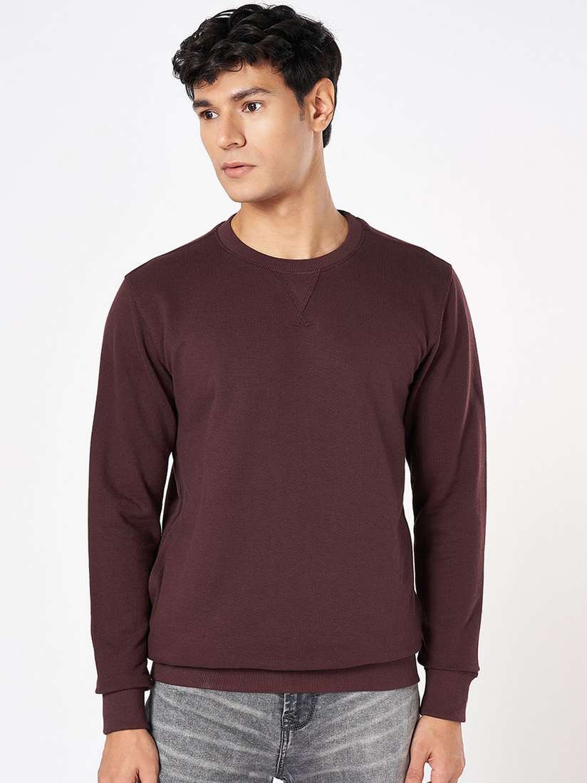 Buy SF JEANS by Pantaloons Men Solid Round Neck Sweatshirt