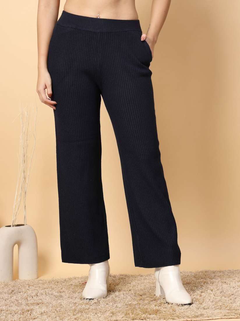 Buy Mafadeny Women Straight Fit Parallel Trousers Trousers for Women 31030462 Myntra