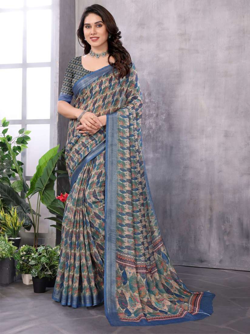 Buy vj fashion Floral Silk Cotton Saree Sarees for Women 31067428 Myntra