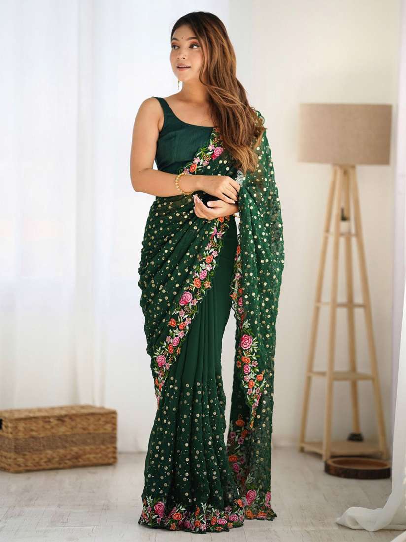 Sarees for party wear in myntra com cheap