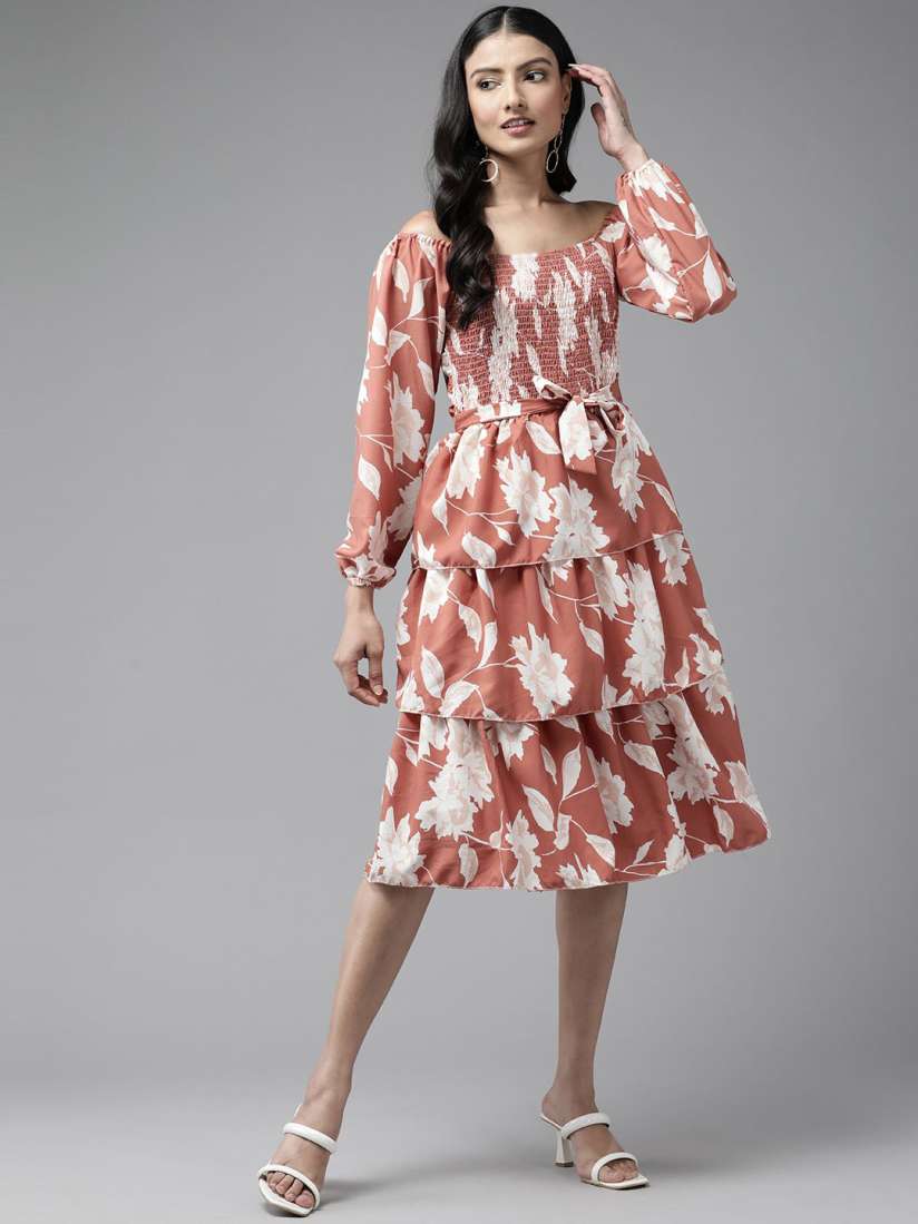 Myntra full length dresses store