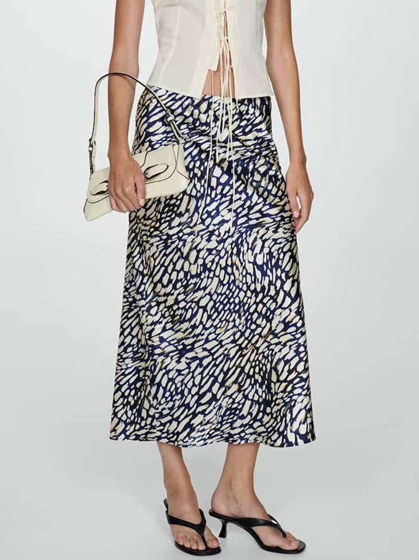 Buy MANGO Animal Print Satin A Line Midi Skirt Skirts for Women 30962167 Myntra