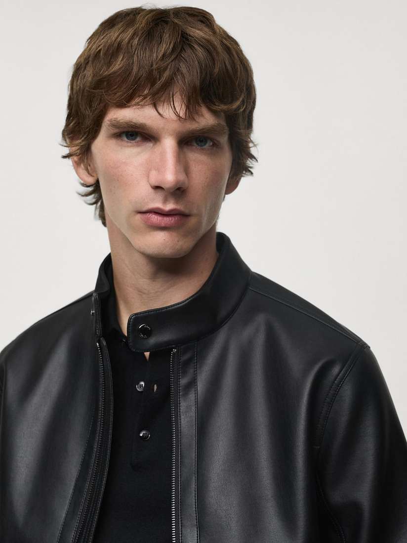 Leather Jacket Portrait Collar Jacket Buy Flying Machine Mandarin