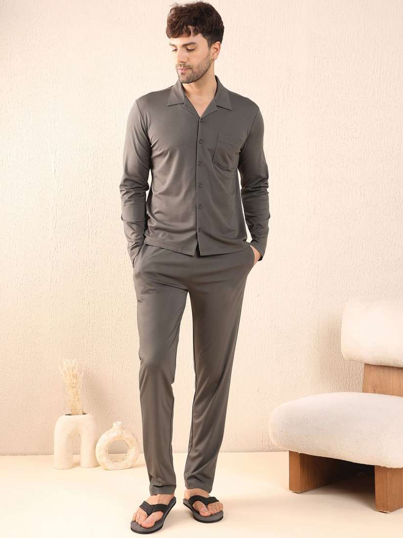 Buy Sweet Dreams Men Shirt Collar Night suit Night suits for Men 31079894 Myntra