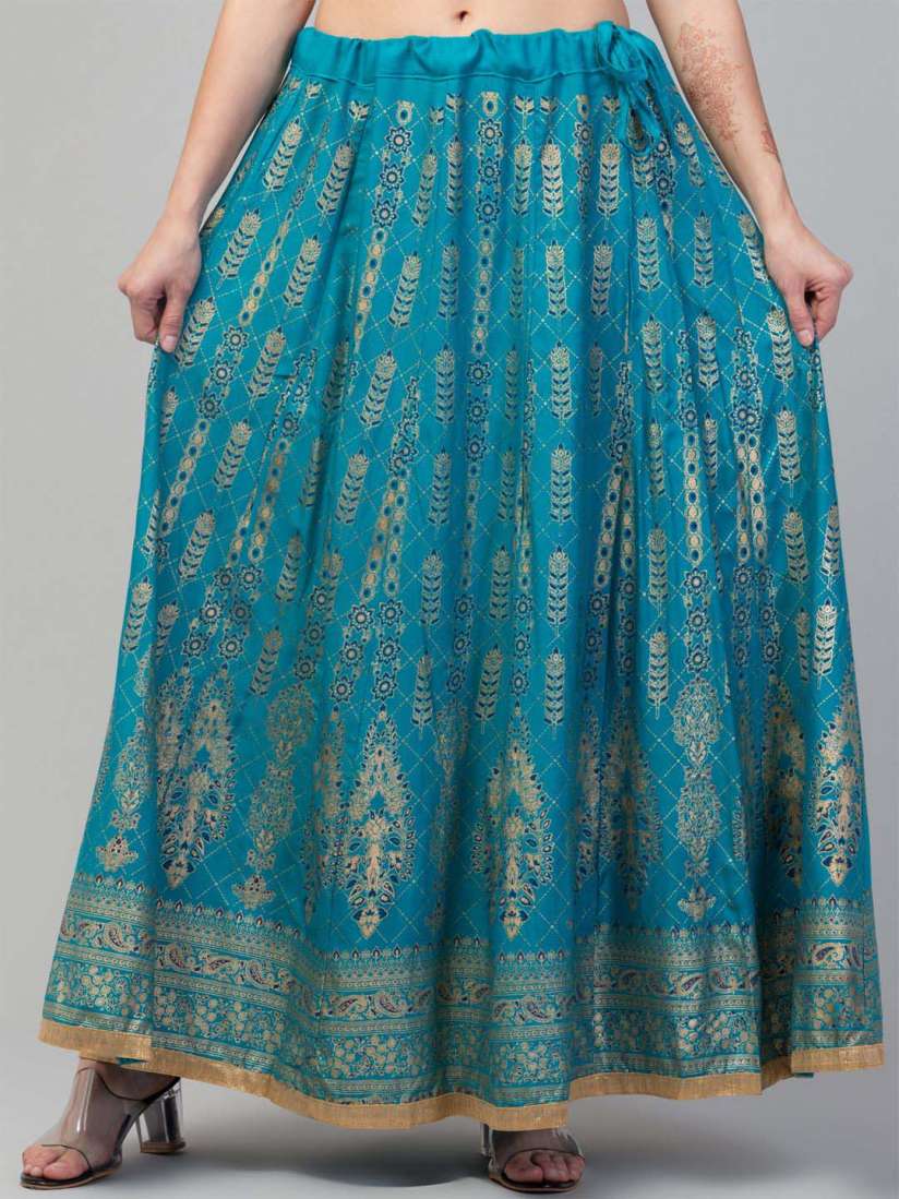 Buy Trend Level Ethnic Motifs Printed Flared Maxi Skirts Skirts for Women 31071095 Myntra