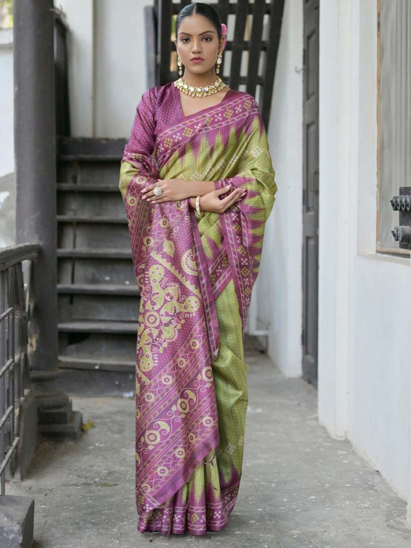 Myntra tussar silk saree hot sale