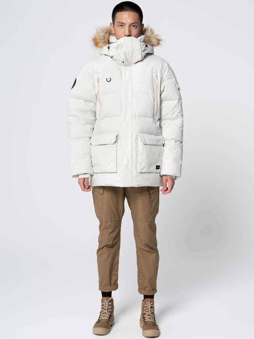 White parka jacket mens on sale