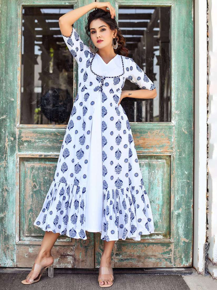 Cotton gown myntra hot sale