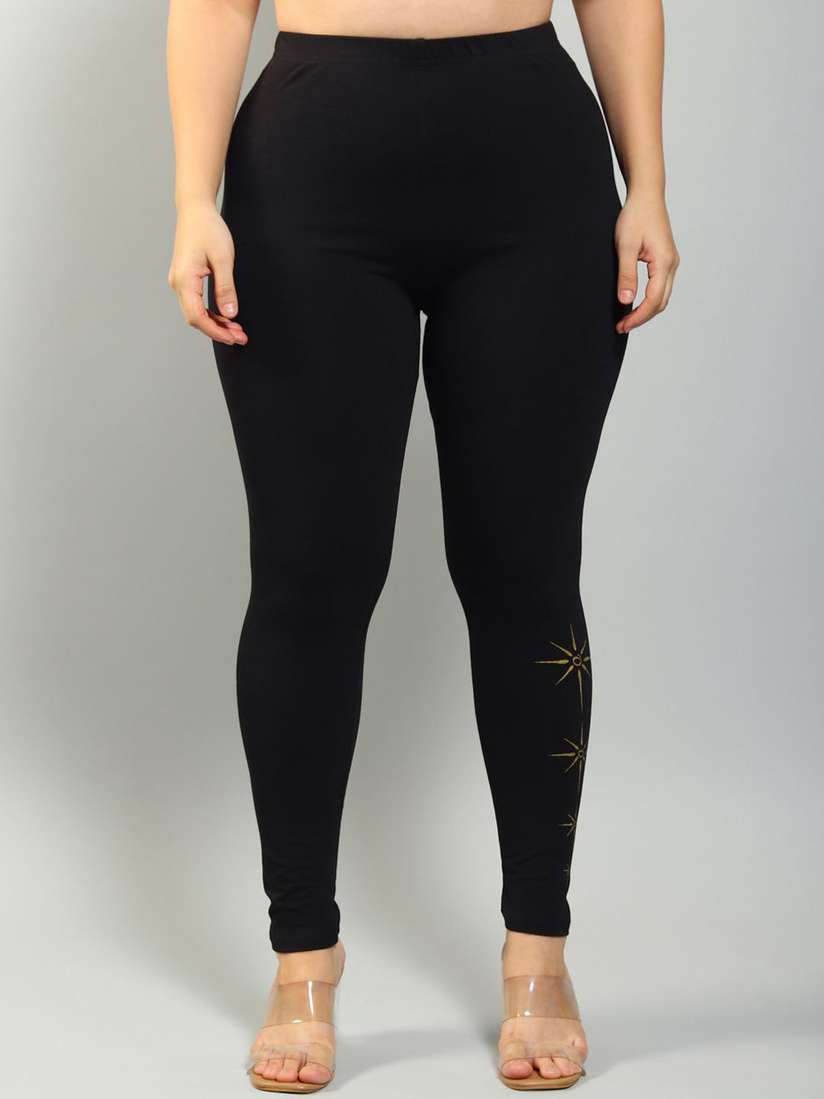 Waist Ankle Length Leggings Xxl Buy Plus Size Women Printed