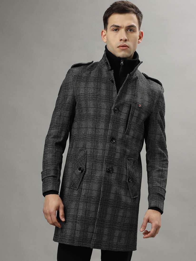 Buy Iconic Men Checked Single Breasted Overcoat Coats for Men 31086823 Myntra