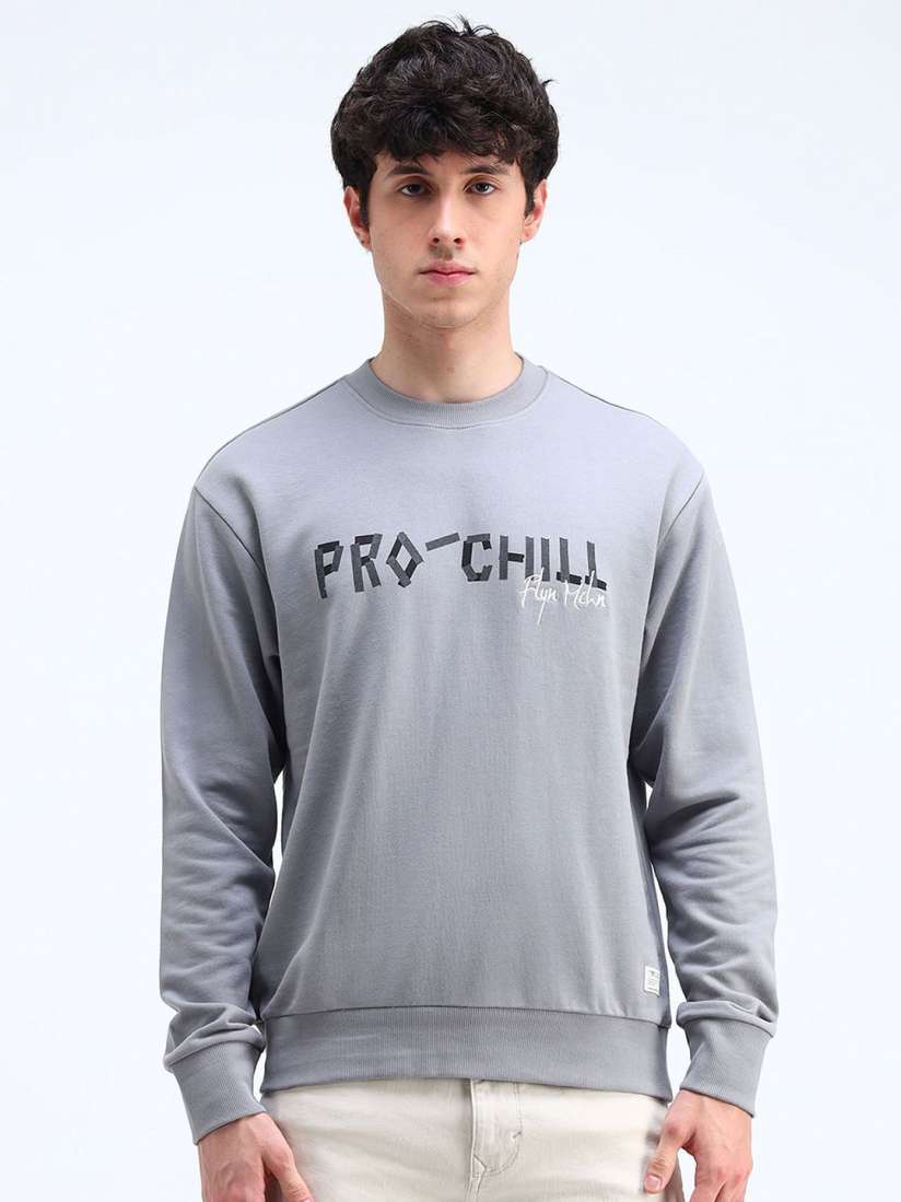 Buy Flying Machine Men Typography Printed Round Neck Cotton Pullover Sweatshirt Sweatshirts for Men 31135968 Myntra