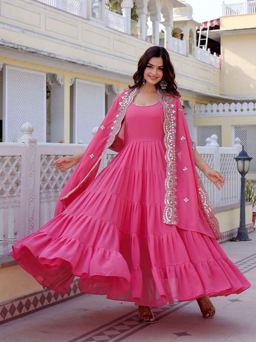 Myntra gown with dupatta online