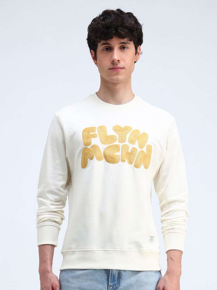 Buy Flying Machine Men Typography Printed Round Neck Cotton Pullover Sweatshirt Sweatshirts for Men 31135965 Myntra