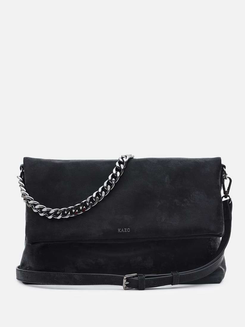 Buy Kazo Women Solid Shoulder Bag With Detachable Sling Strap Handbags for Women 31144379 Myntra