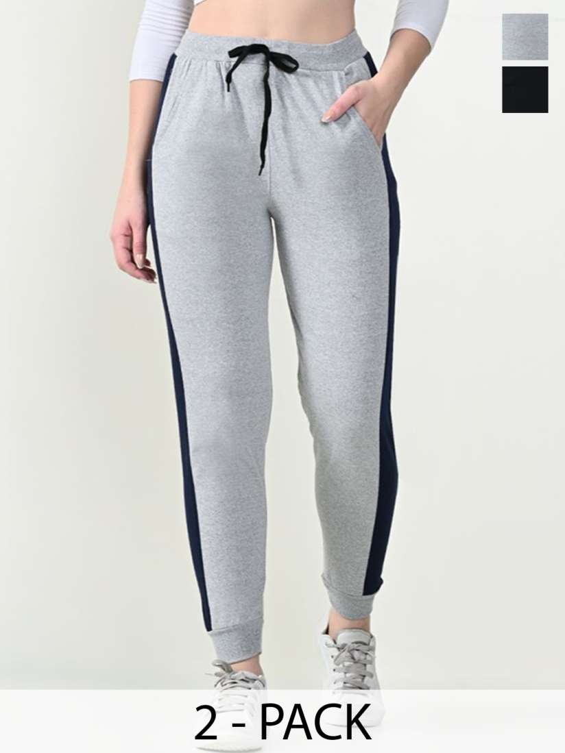 Buy BAESD Pack Of 2 Women Cotton Mid Rise Joggers Track Pants for Women 31127743 Myntra
