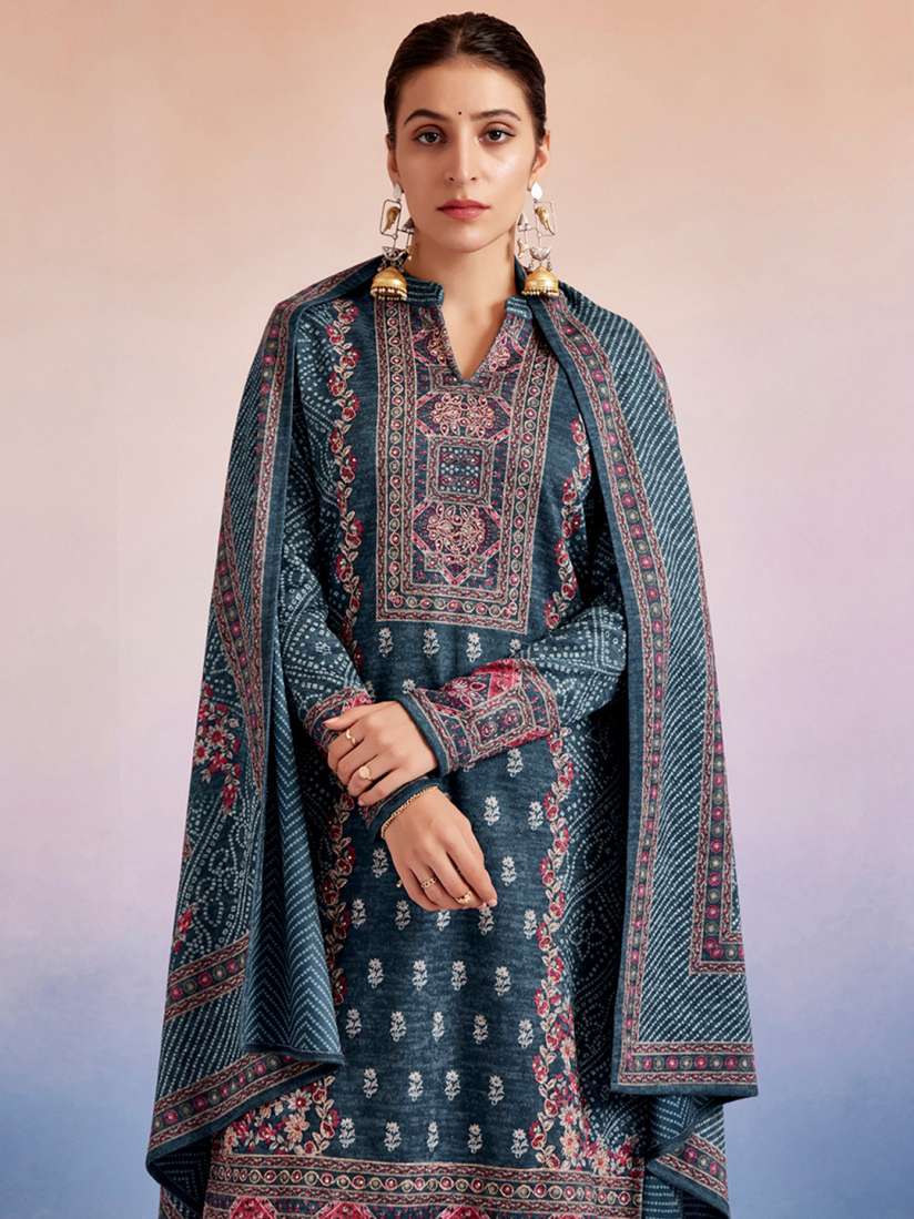 Buy Jaipur Kurti Woolen Floral Printed Kurta Set with Dupatta Kurta Sets for Women 31127435 Myntra