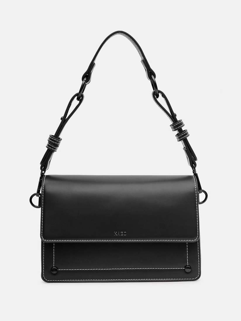 Buy Kazo Women Solid Shoulder Bag With Detachable Sling Strap Handbags for Women 31144363 Myntra