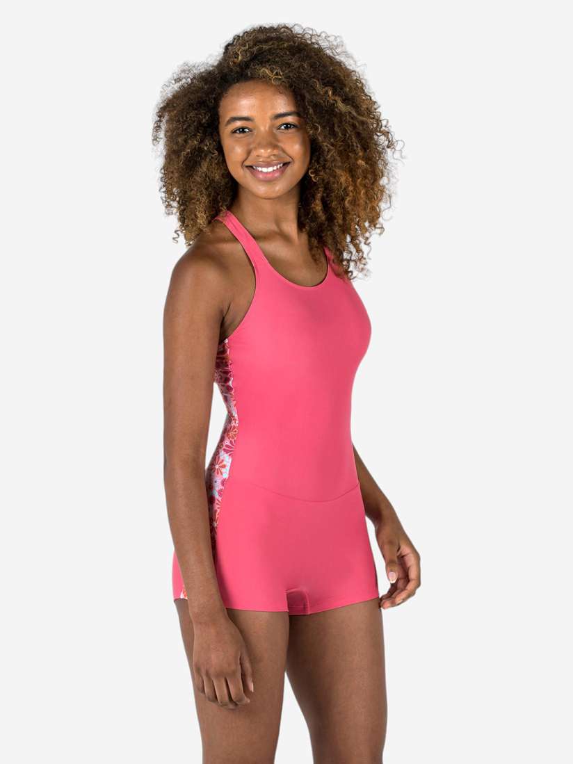 Buy Nabaiji By Decathlon Girls Printed Sleevless Shorty Chlorine Resistant Swimsuit Swimwear for Girls 31148409 Myntra