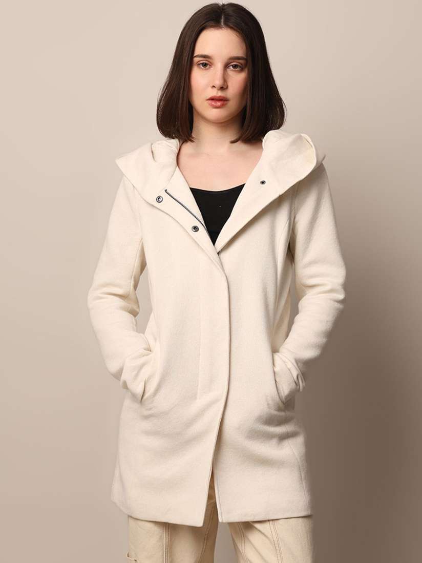 Hooded overcoat women's on sale