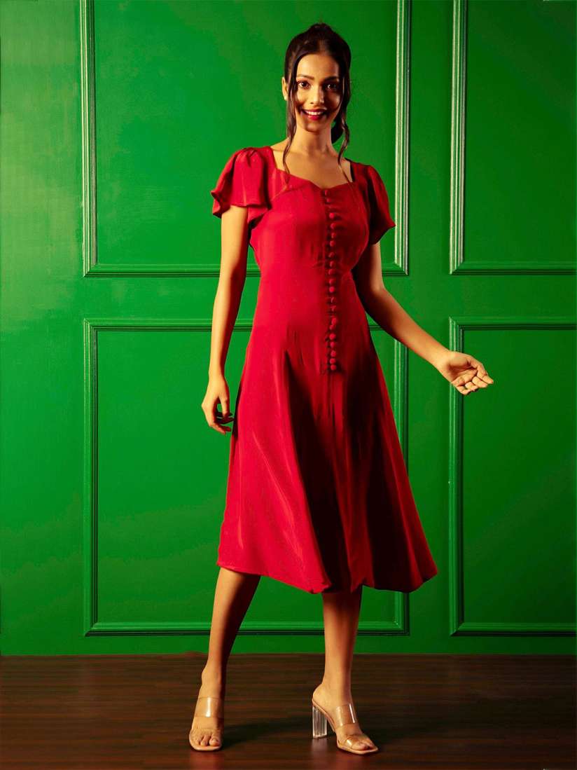 Knee length dresses myntra new arrivals