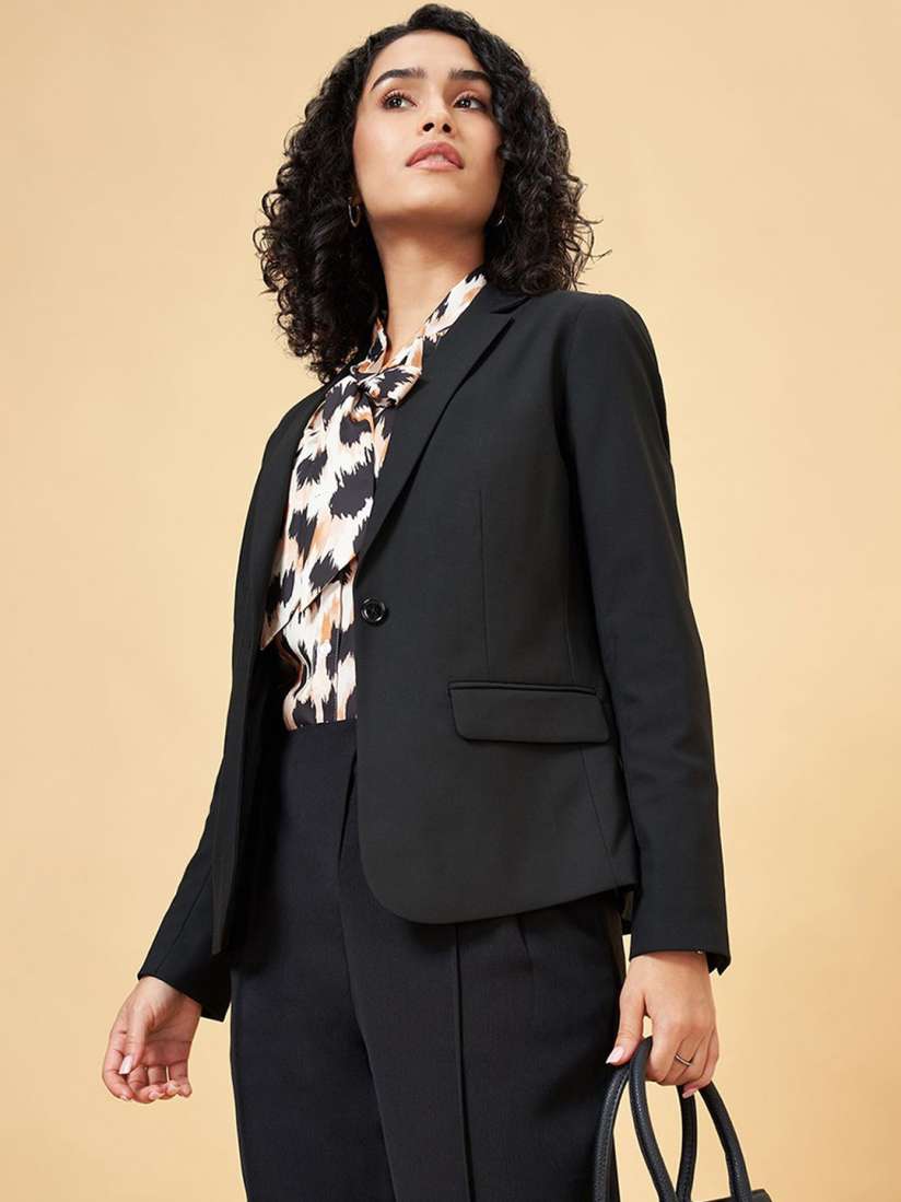 Buy Annabelle by Pantaloons Slim Fit Single Breasted Blazer Blazers for Women 30831673 Myntra