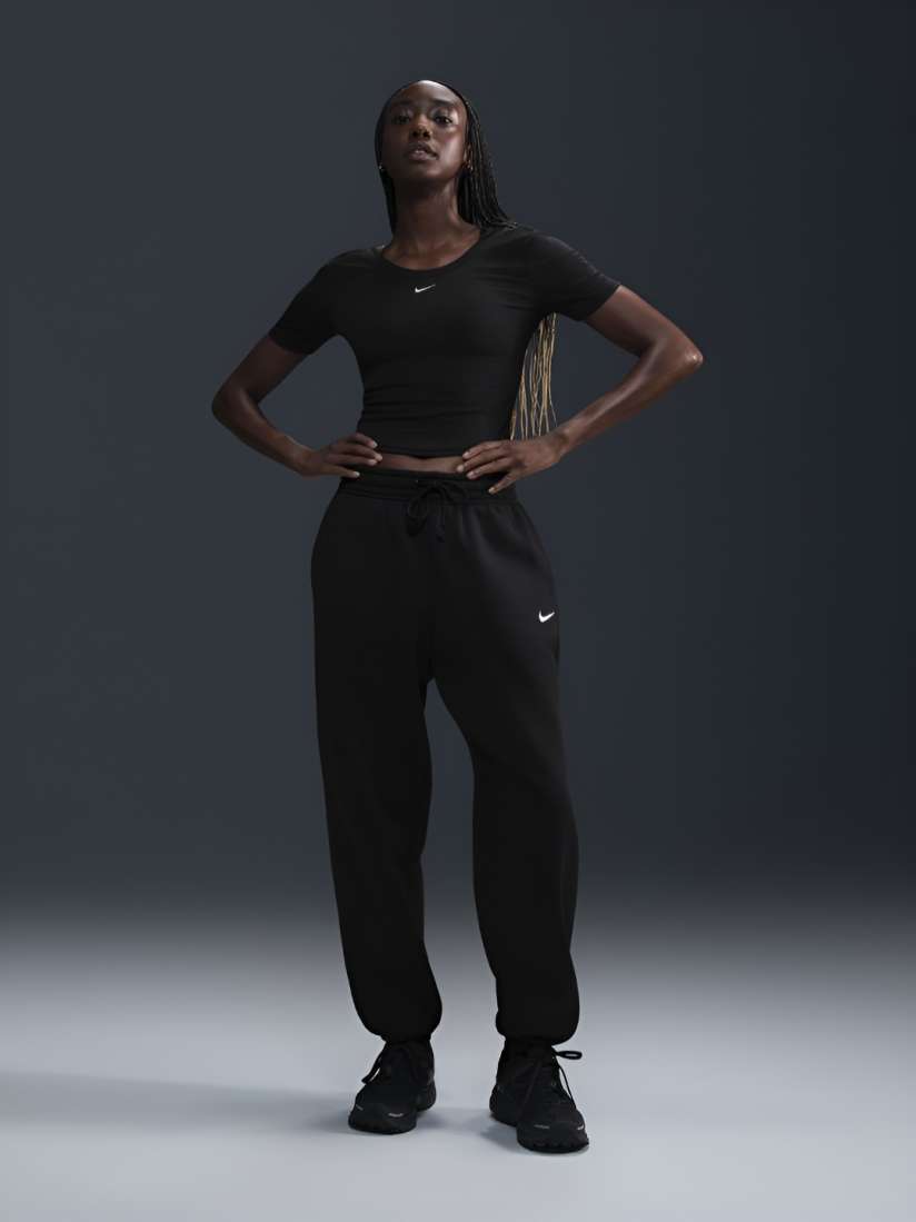 Womens black nike tracksuit bottoms store