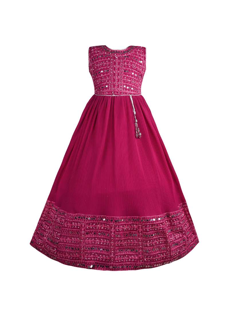 Buy Wish Karo Girls Georgette Embellished Sleeveless Fit Flare Dress Dresses for Girls 31169597 Myntra