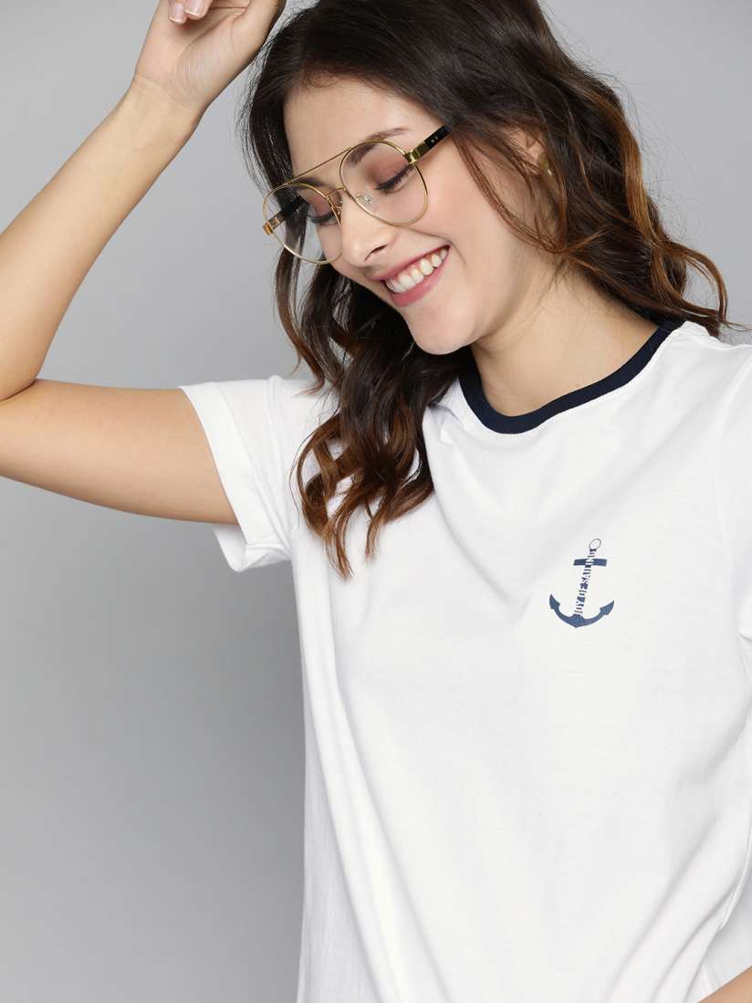 Myntra white t shirt clearance