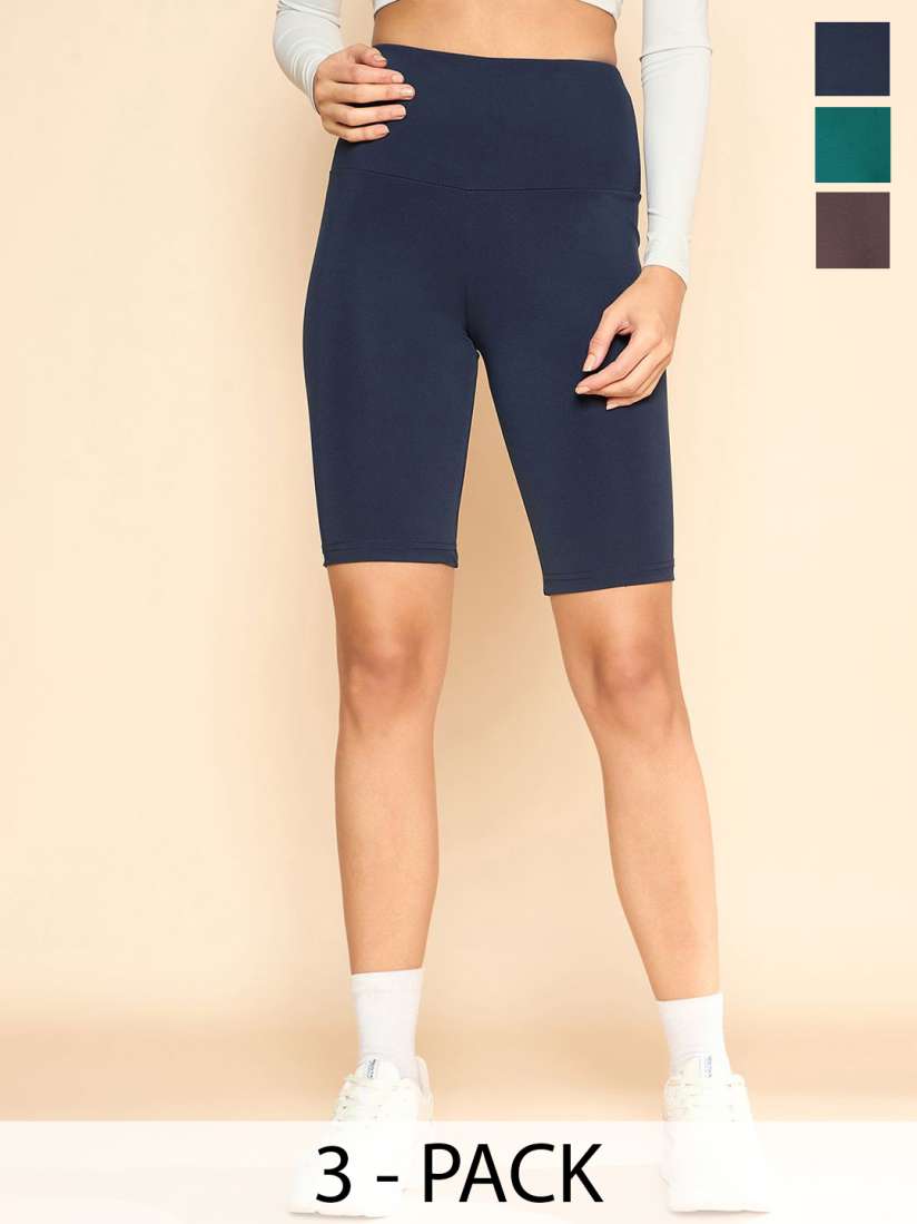 Buy COLOR CAPITAL Women Pack Of 3 Above Knee Length Gym Tights Tights for Women 31161077 Myntra