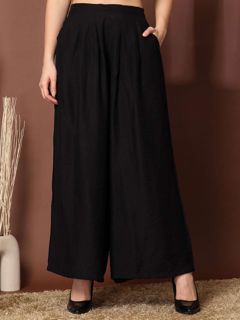 Wide leg pants myntra hot sale