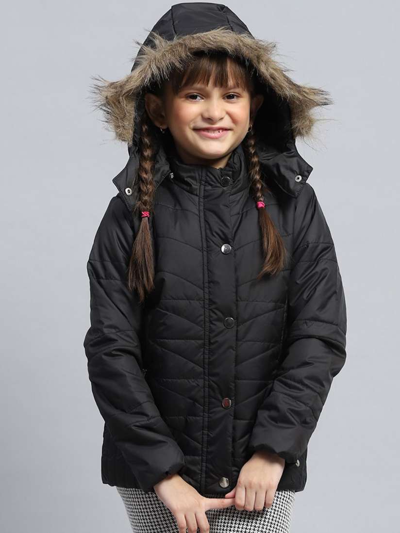 Buy Monte Carlo Girls Hooded Solid Casual Padded Jacket Jackets for Girls 31177753 Myntra