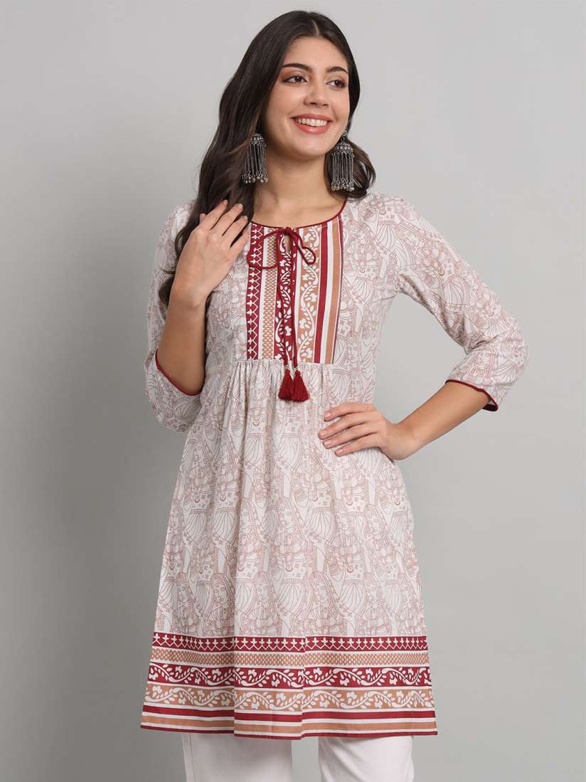 Buy Anouk Ethnic Motifs Printed Pure Cotton Empire Kurti Kurtis for Women 30803379 Myntra