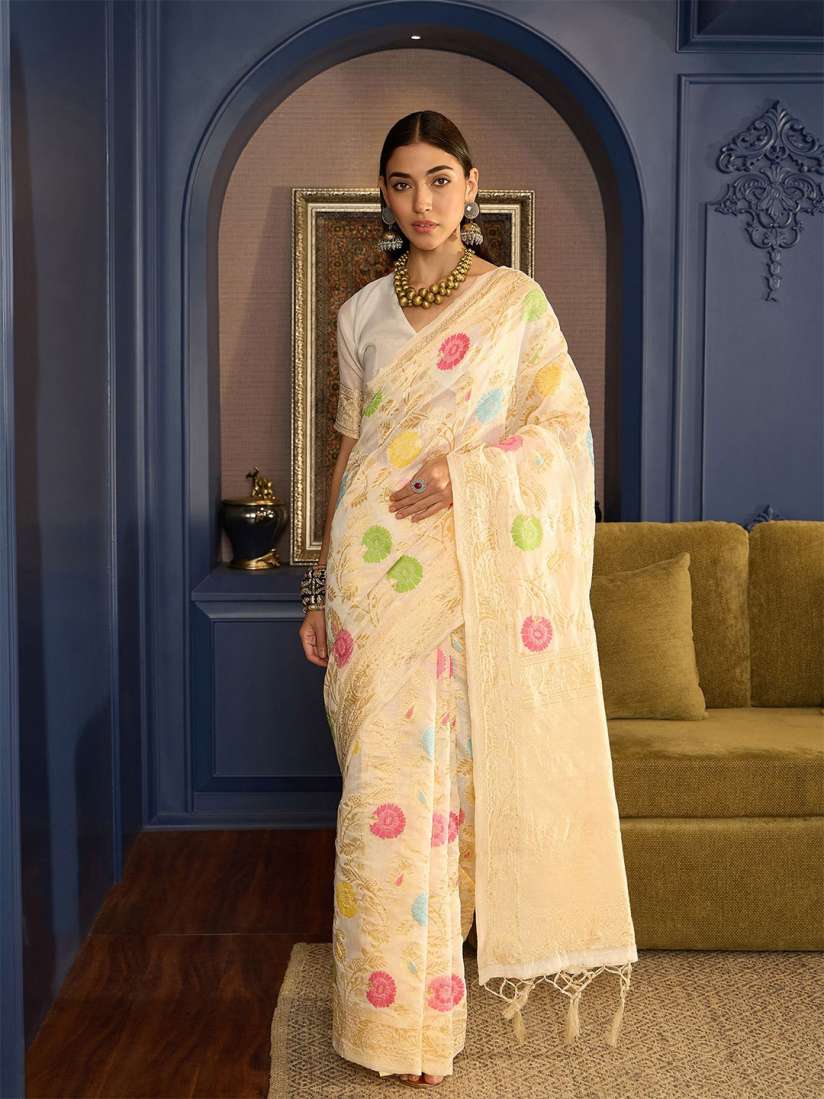 Buy Dori Woven Design Zari Banarasi Saree Sarees for Women 30810221 Myntra